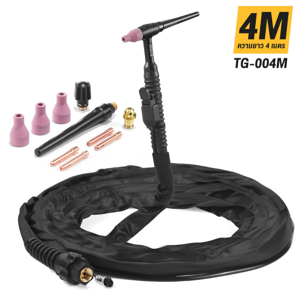สายเชื่อมอาร์กอน TIG พร้อมหัว DELTON รุ่น TG-004M ความยาว 4 เมตร_7